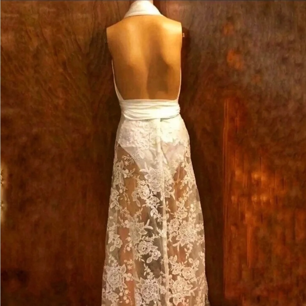 Swimsuit style wedding dress